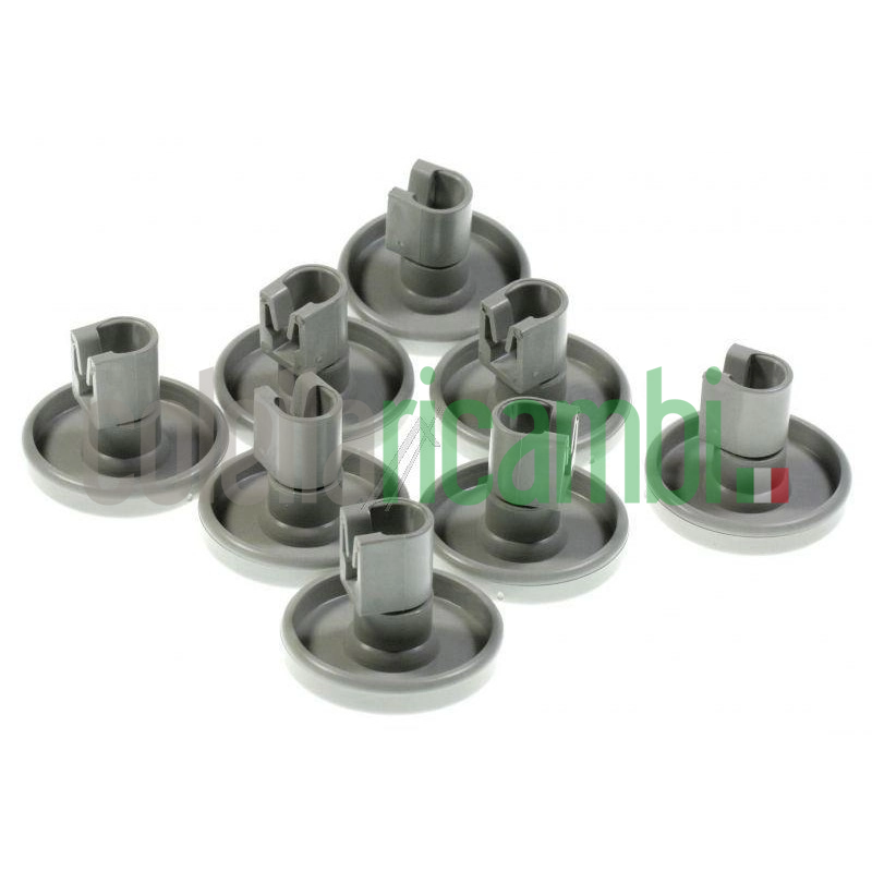 Kit Ruote (Cesto Inferiore) 8Pz. Ricambio 50286965004 Lavastoviglie Aeg