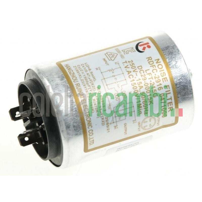 Filter Emi 6.5Mh,53X95.5X53Mm,15A,Ac250V Samsung Lavatrice DC29-00015K