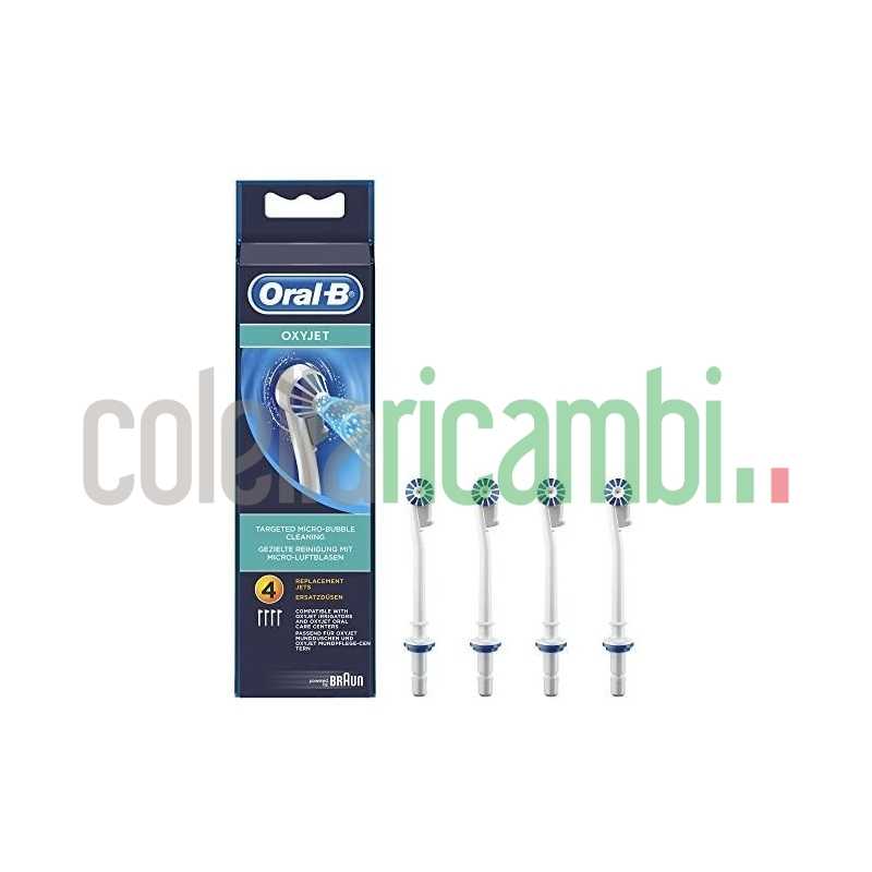 Beccucci di Ricambio ED17 MD17 Oxi Jet per Idropulsori Elettrici Oral-B (4 pz)