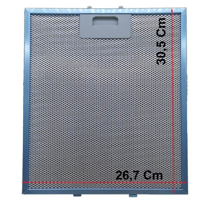 Filtro cappa alluminio per Elica 267x305x9mm