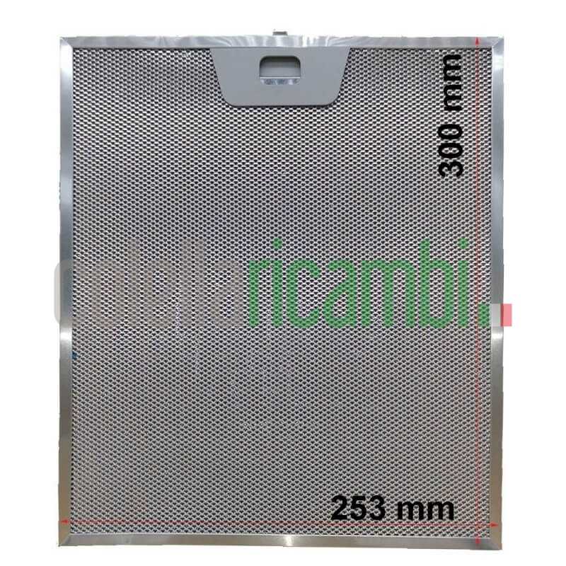 Filtro cappa alluminio per Faber 253x300x8mm