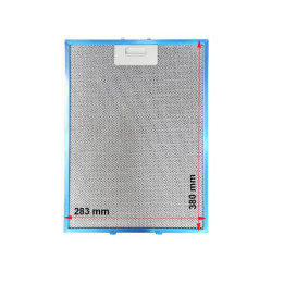 Filtro alluminio 283x380x9 mm cappa per Elica 480122102174