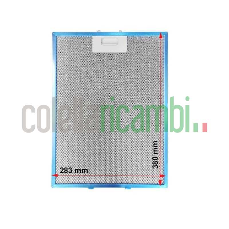Filtro alluminio 283x380x9 mm cappa per Elica 480122102174