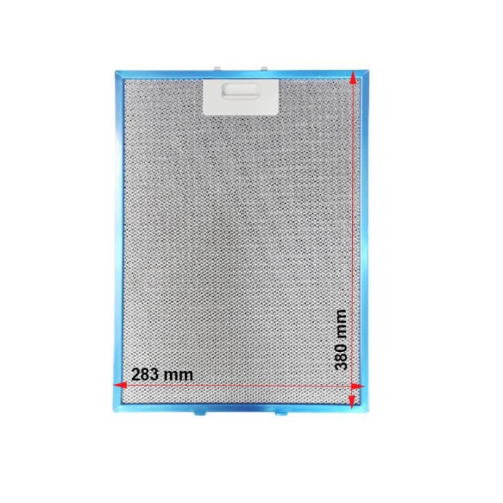 Filtro alluminio 283x380x9 mm cappa per Elica 480122102174