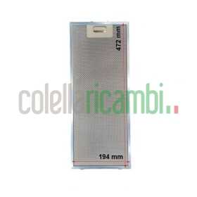 Filtro cappa alluminio 194x472x9mm Rex Electrolux AEG Elica Faber