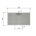 Filtro alluminio 325x189x8 mm Cappa Faber