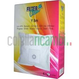 FilterClean FL0033-K Sacchetto per aspirapolvere, Bianco