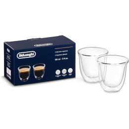 De'Longhi Bicchieri Espresso, Tazzine di Vetro a Doppia Parete DLSC310