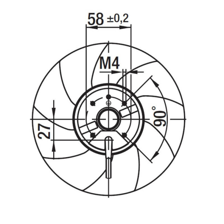 Ventola .Assiale Ebm A4s200-Ai04-01 Stufe a Pellet 14706066