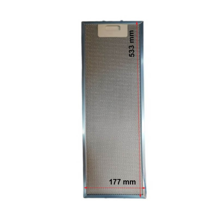 Filtro cappa alluminio per Elica 177x533x9mm