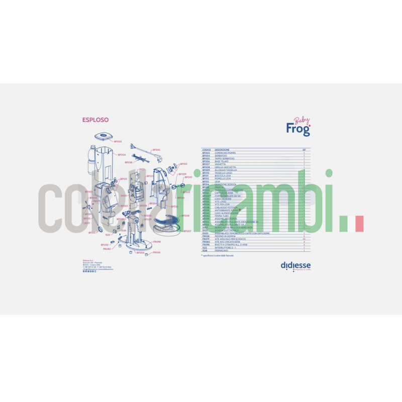 Coperchio Pompa Baby Frog Originale Didiesse