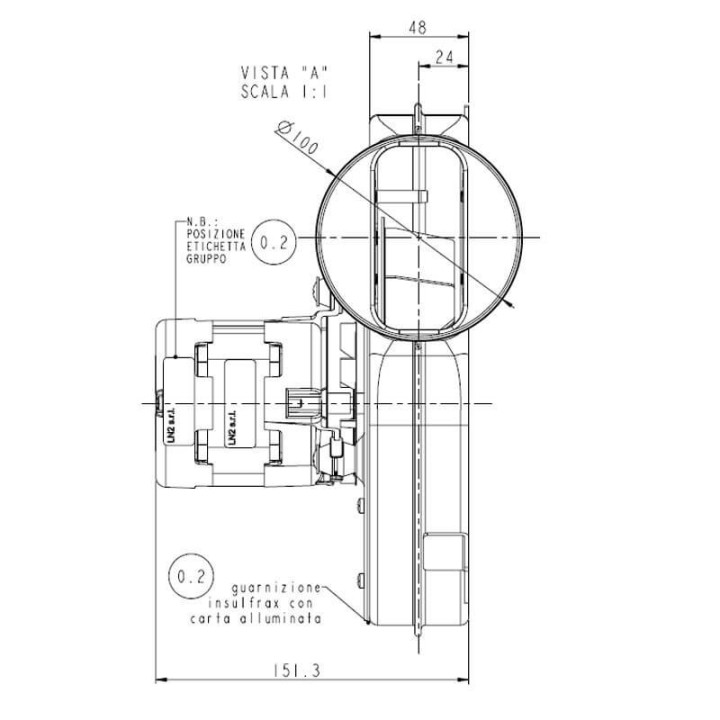 Estrattore 70W Pl30-010 Flangia Diametro 100Mm 14706002