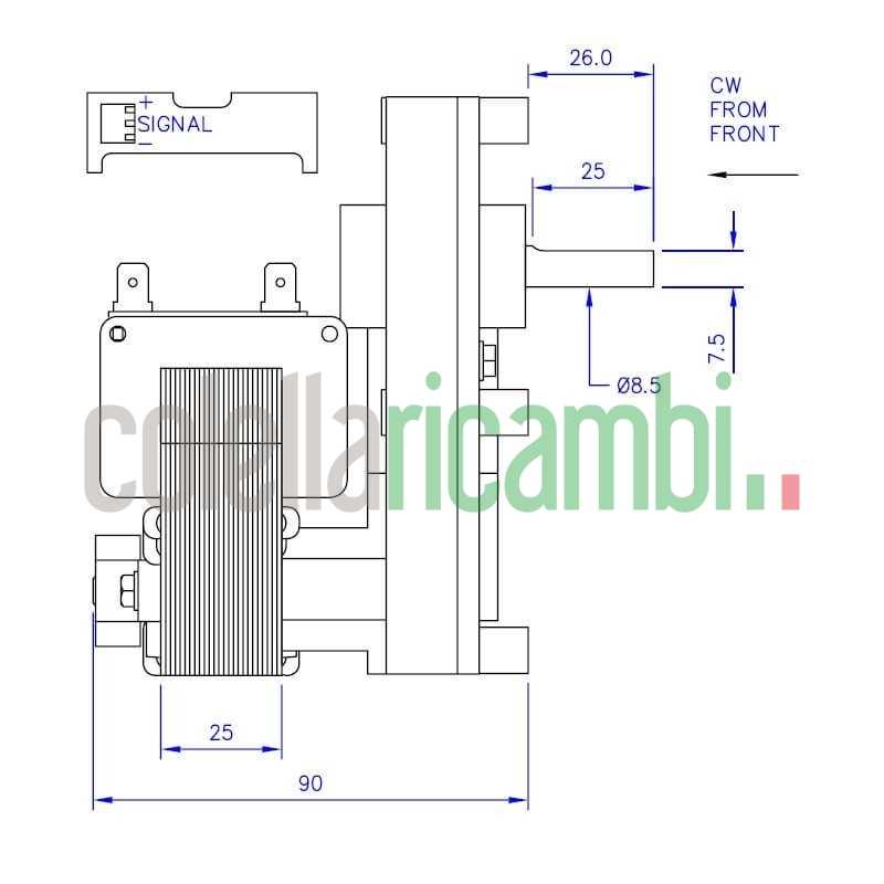 Motoriduttore 2Rpm Pacco25 Al.8,5 C/Enco Stufe a Pellet 14702021
