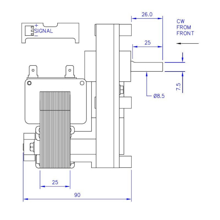 Motoriduttore 2Rpm Pacco25 Al.8,5 C/Enco Stufe a Pellet 14702021
