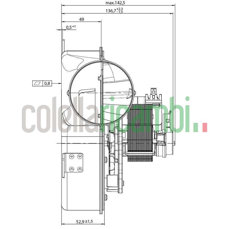 Estrattore, aspiratore fumi EBM G2E152/0020-3030LH-609 Karmek one14706009