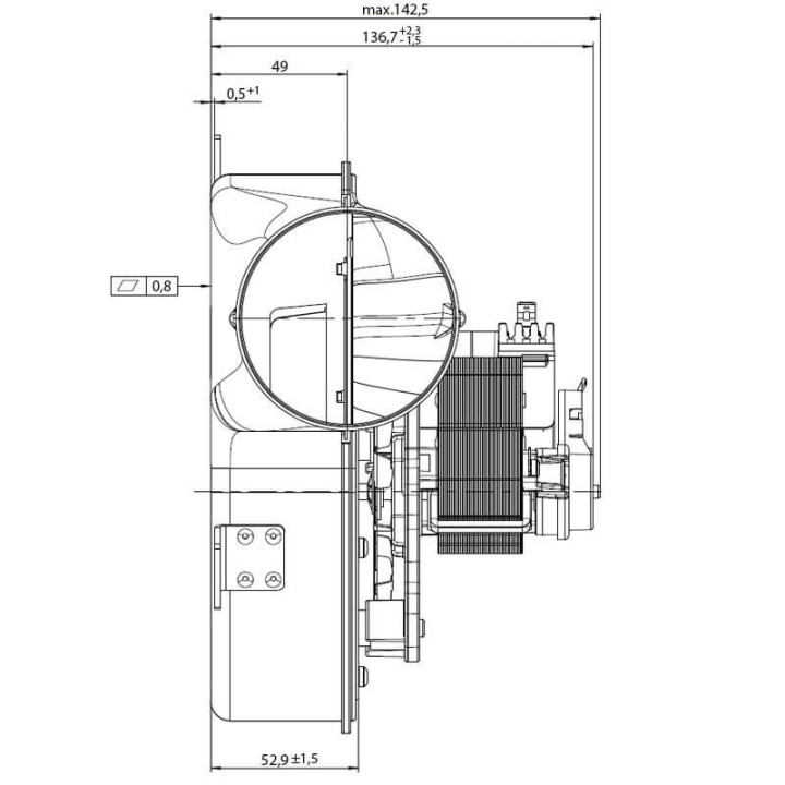 VenditaEstrattore, aspiratore fumi EBM G2E152/0020-3030LH-609 Karmek one14706009