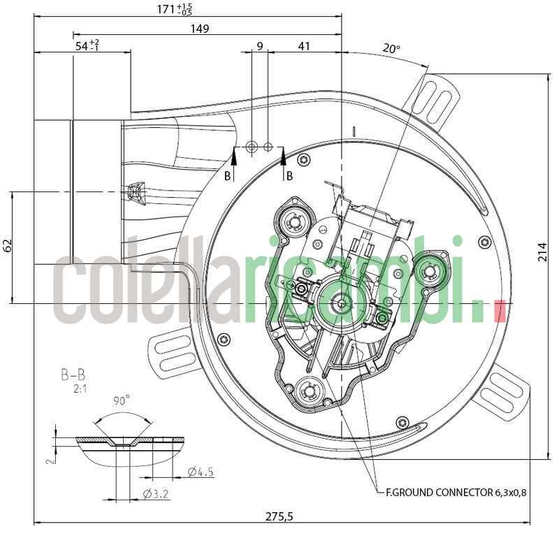 Estrattore, aspiratore fumi EBM G2E152/0020-3030LH-609 Karmek one14706009