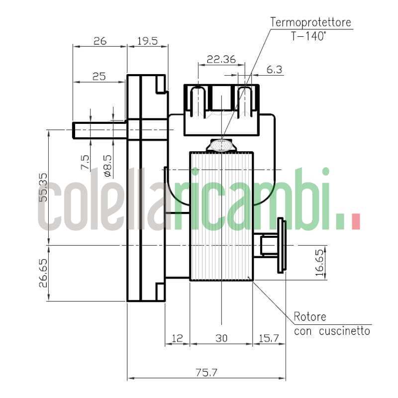 Motoriduttore Kenta K9115005 1,5Rpm H30 Stufe a Pellet Deville 14702051
