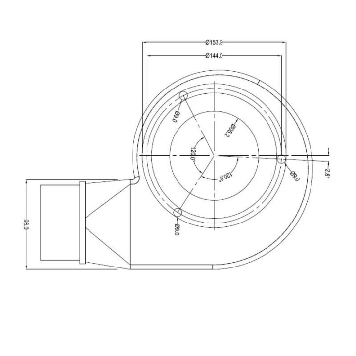 Chiocciola estrattore fumi Stufe a Pellet Cadel 14811001