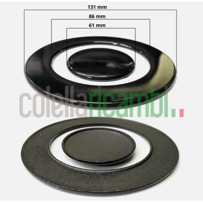 Bruciatore tripla corona ultrarapido + piattelli spartifiamma cucina gas Ariston