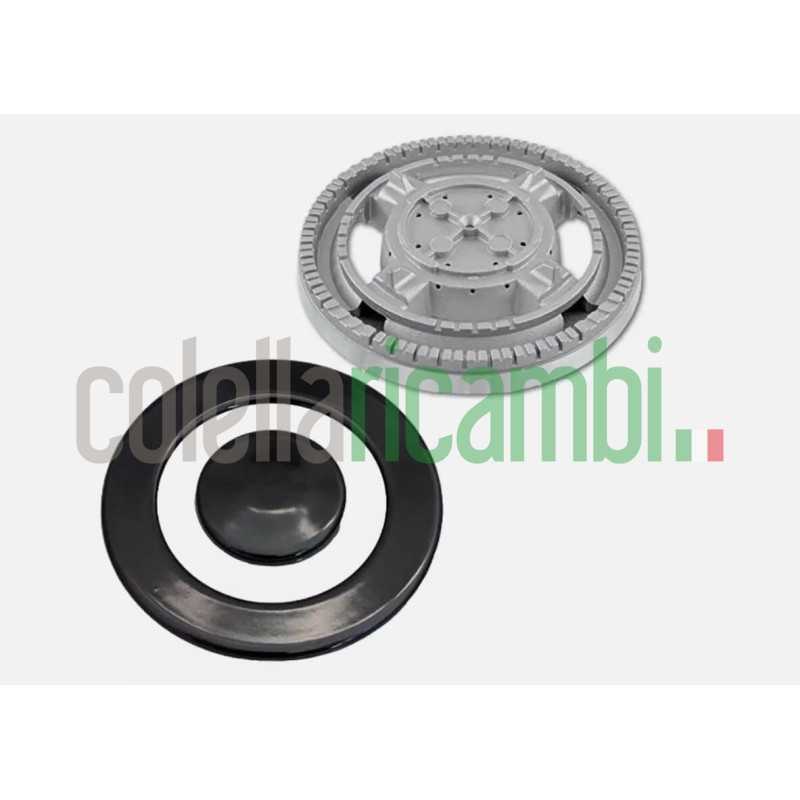 Bruciatore tripla corona ultrarapido + piattelli spartifiamma cucina gas Ariston
