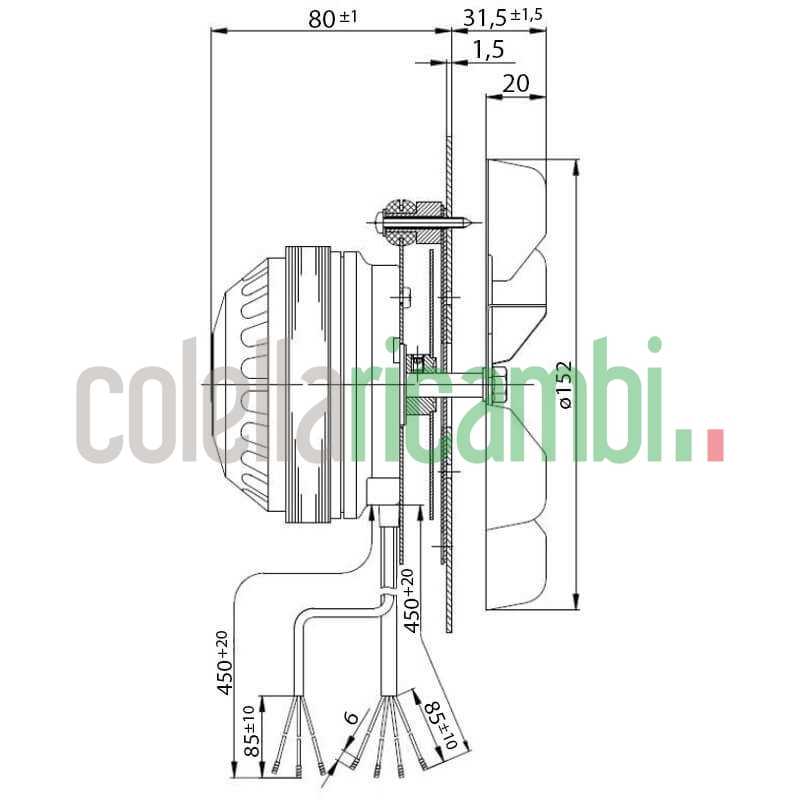 Estrattore Ebm R2e150-An91 Con Encoder 32W Ventola 150Mm