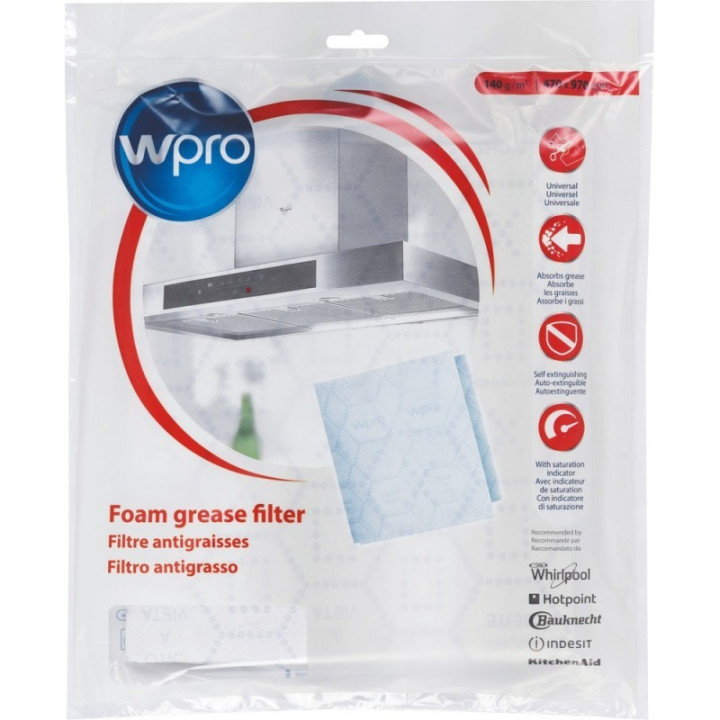 Filtro WPro anti-grasso universale con indicatore di saturazione per cappa - 484000008526