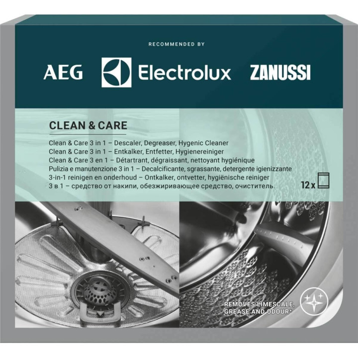 Decalcificante 3 in 1 Lavatrice e Lavastoviglie Electrolux 12 Bustine Lavastoviglie 9029799195