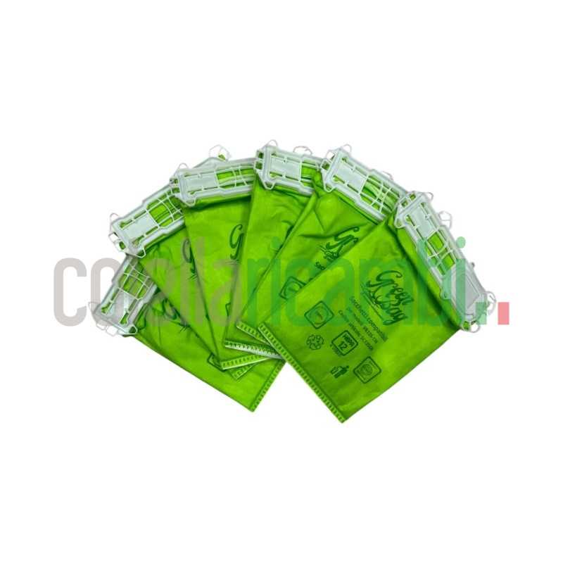 Sacchetti Compatibili LINEA GREEN per Vorwerk Folletto VK135 VK136 (6 PZ)