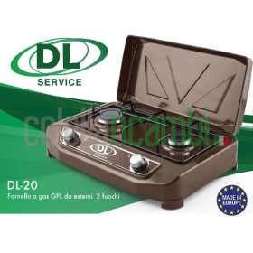 Fornello a Gas GPL 2 Fuochi da Esterno per Campeggio