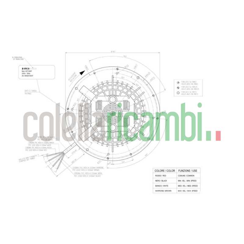 Motore Cappa Universale Originale Faber 3 Velocita' 41CU150