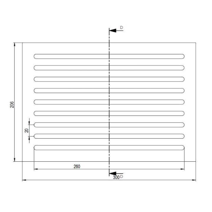 Griglia In Ghisa 300X206mm Stufe a Pellet Clam 14810011