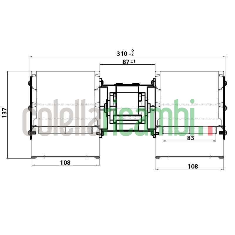 Ventilatore Centrifugo Cfd 80X35-35 Doppia Aspirazione Per Stufe a Pellet EcoForest 14706012