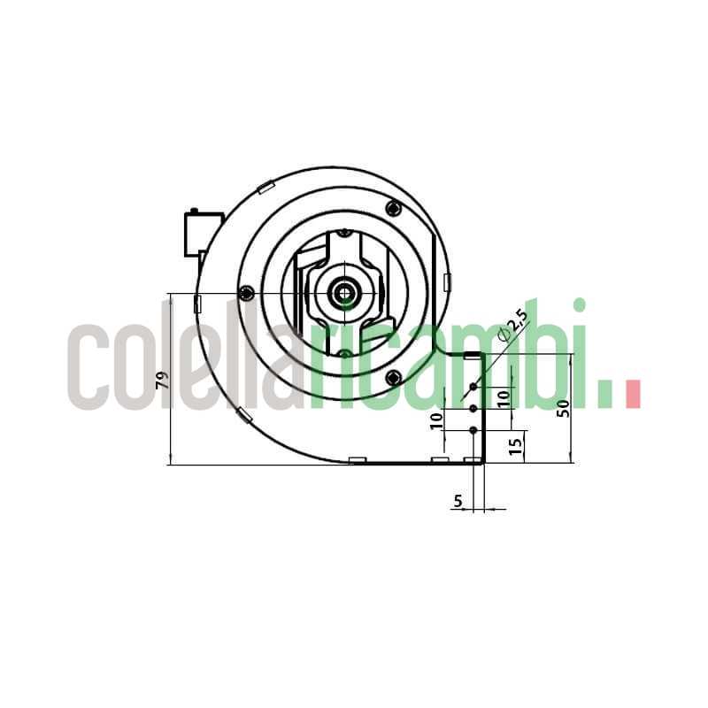 Ventilatore Centrifugo Cfd 80X35-35 Doppia Aspirazione Per Stufe a Pellet EcoForest 14706012