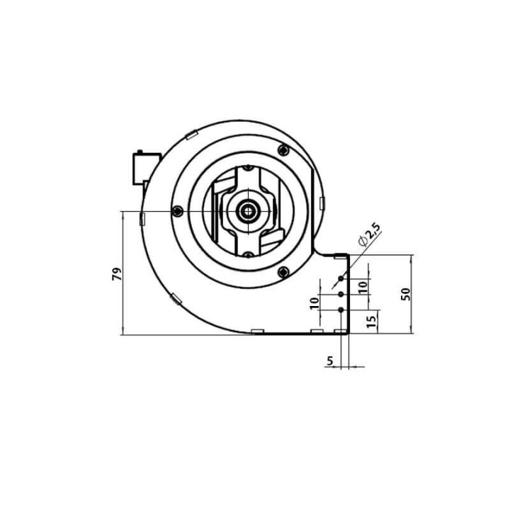 Ventilatore Centrifugo Cfd 80X35-35 Doppia Aspirazione Per Stufe a Pellet EcoForest 14706012