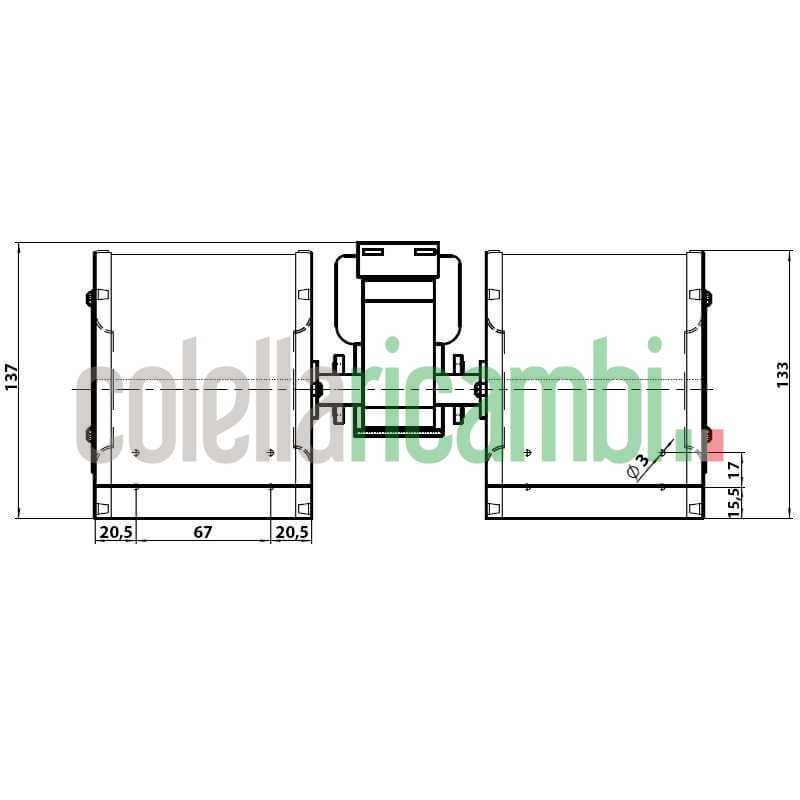 Ventilatore Centrifugo Cfd 80X35-35 Doppia Aspirazione Per Stufe a Pellet EcoForest 14706012