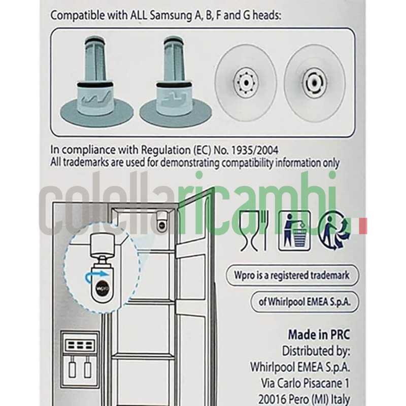 Filtro acqua Gen2 frigorifero Wpro Samsung Maytag 484000000513