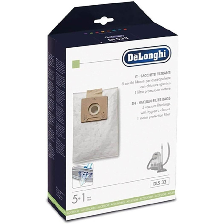 Delonghi sacchi microfibra DLS33 aspirapolvere XLence