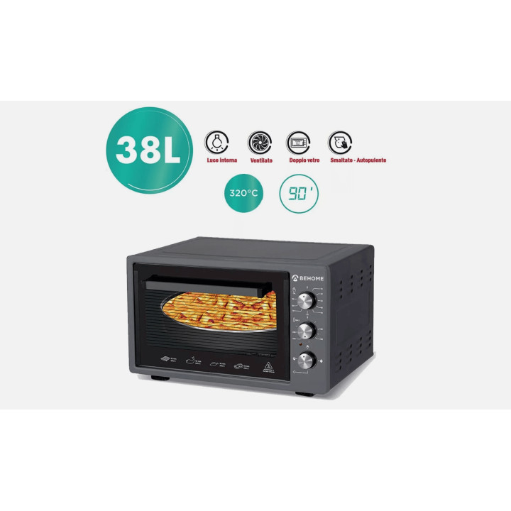 Behome Forno Elettrico 38 litri Ventilato
