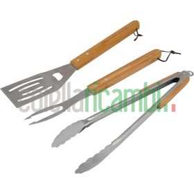 Kit Campingaz Barbeque Utensili Legno Bambu' 2000030869