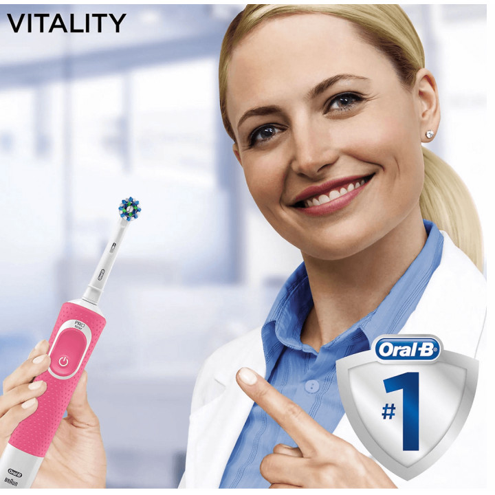 Oral-B Vitality 80327148 spazzolino elettrico per adulti Spazzolino rotante-oscillante Rosa