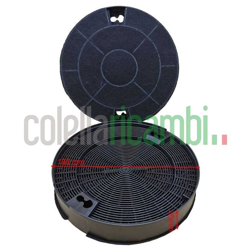 Coppia Filtri (x2) ai Carboni Attivi per Cappa Aspirante Elica Ariston Whirlpool Smeg, Dimensioni: 195x35 mm Mod.29 KIT0161374