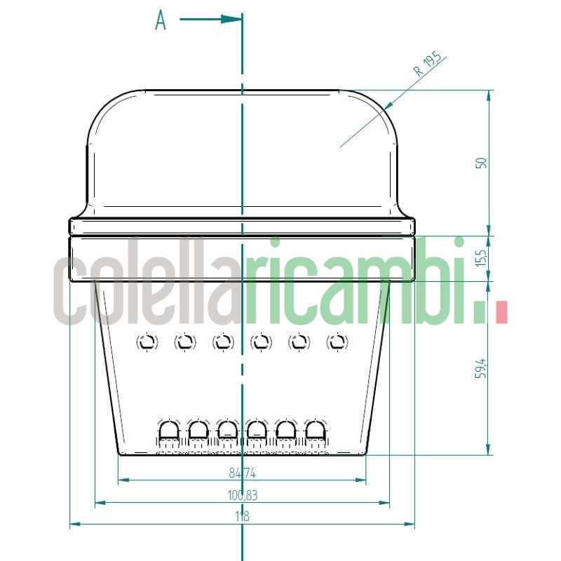 Assieme cestello braciere per stufe a pellet