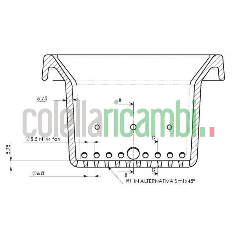 Assieme cestello braciere per stufe a pellet 66141