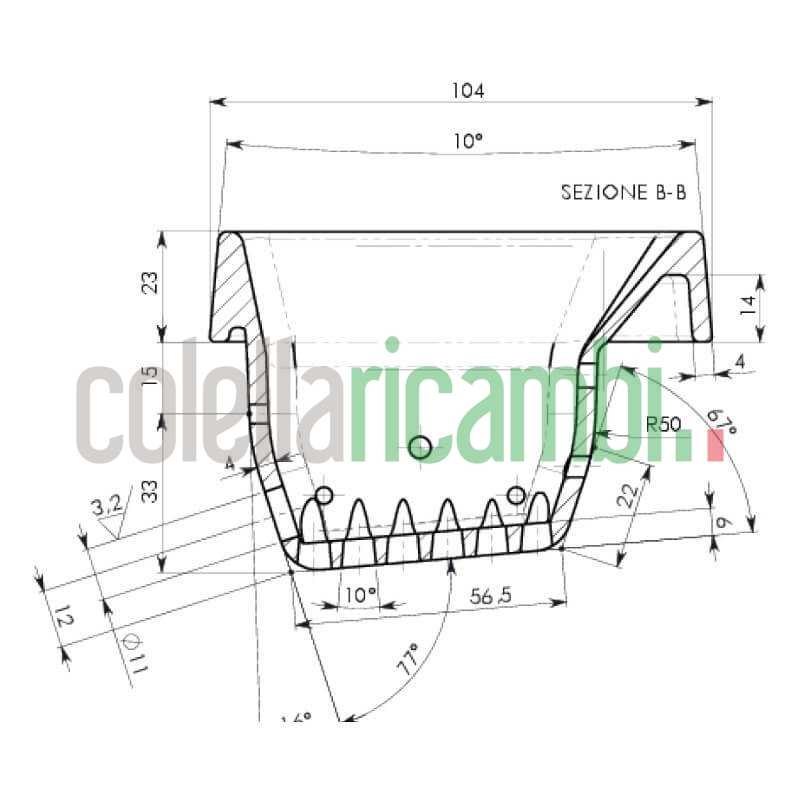 Assieme cestello braciere per stufe a pellet 001N