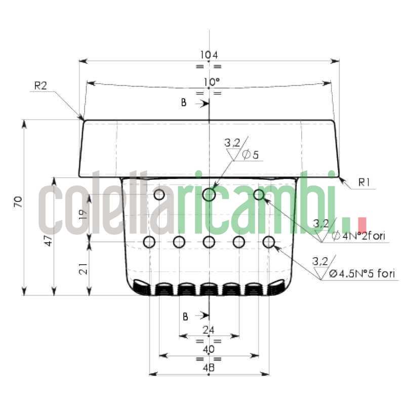 Assieme cestello braciere per stufe a pellet 001N