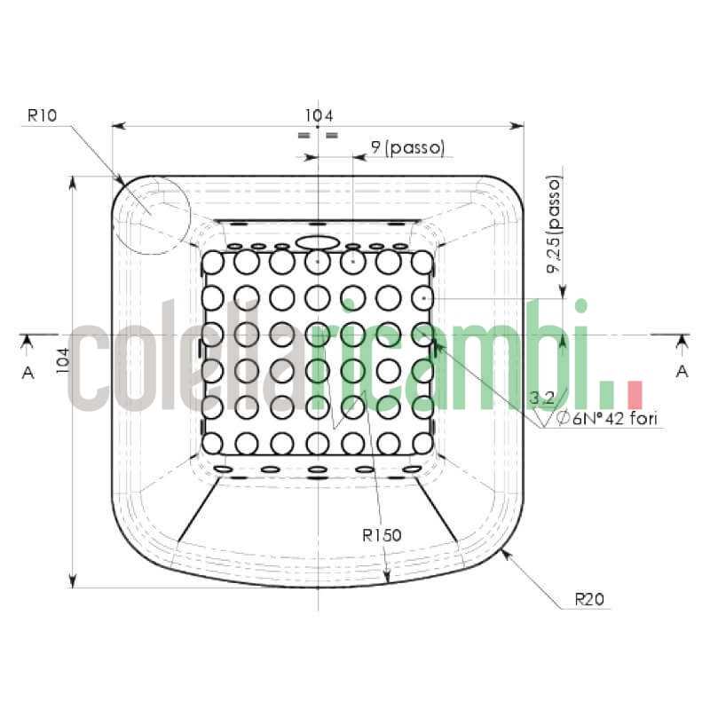 Assieme cestello braciere per stufe a pellet 001N