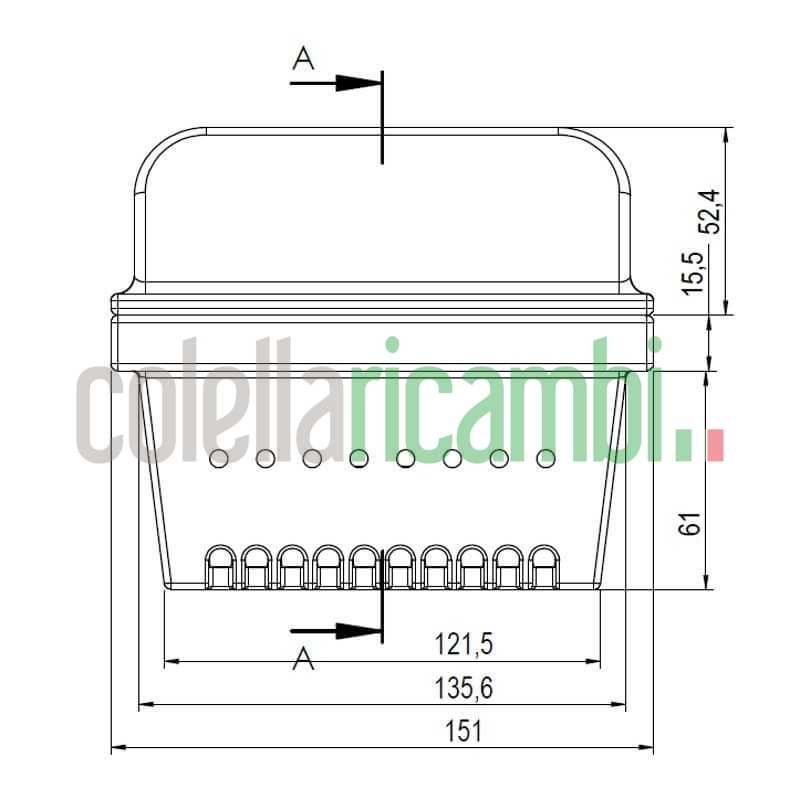 Assieme cestello braciere per stufe a pellet BRA_151X125