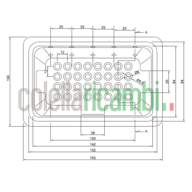 Assieme cestello braciere per stufe a pellet BRA_165X106