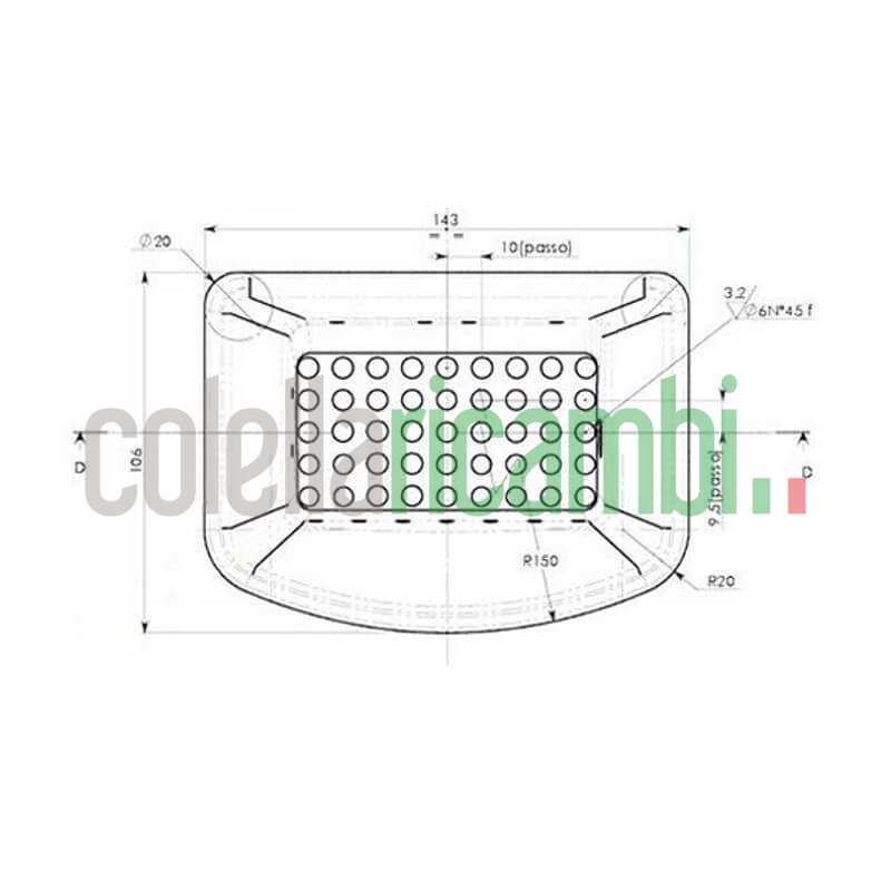 Assieme cestello braciere per stufe a pellet 100-07-001N